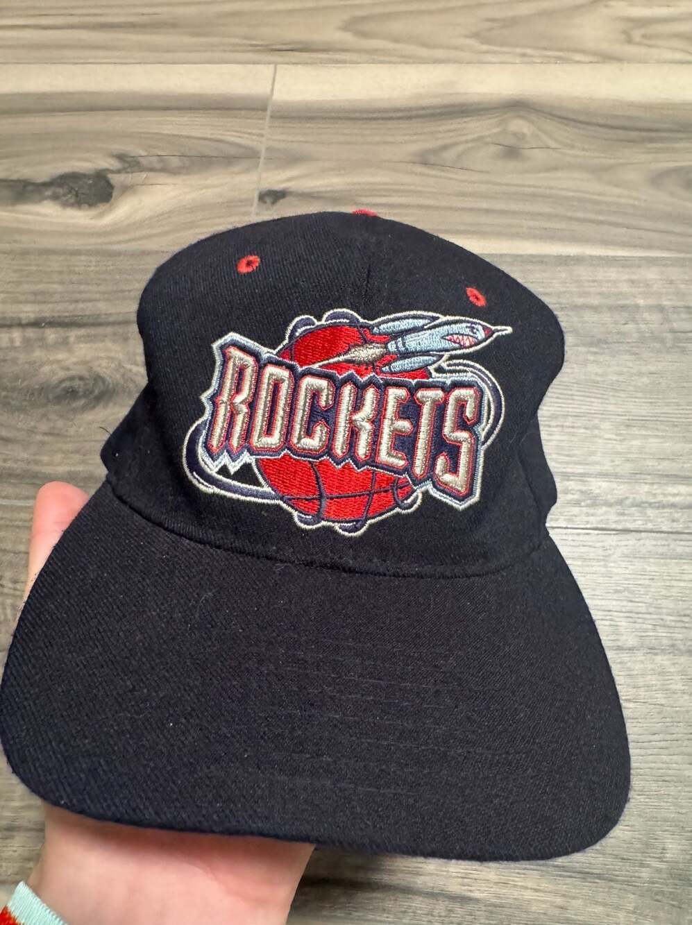 Vintage 90s Houston Rockets Starfit by Starter Fitted Hat, Size 2 (7 - 7 1/4)